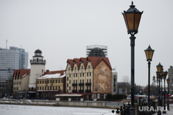 Виды Калининграда , снег, фонари, набережная, зима, калининград, рыбацкий дворик