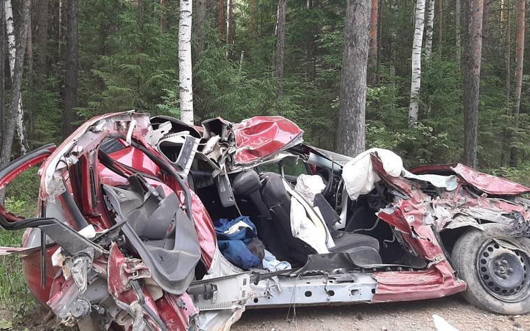 Водитель в аварии не пострадал, сообщается в управлении ГИБДД