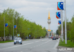 Город летом. Сургут, мечеть, город сургут, улица майская