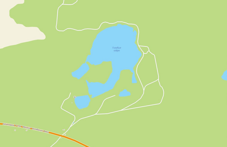 Согласно картам добраться до мест для купания можно только через лесной массив
