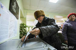 Повторные выборы губернатора Приморского края. Владивосток, старик, избирательный участок, голосование, урна для голосования, пенсионеры