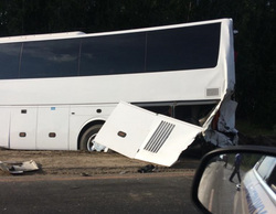 В Курганской области в ДТП попал автобус, есть пострадавший