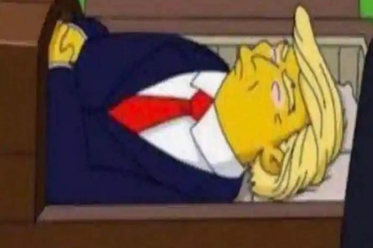 В соцсетях вспомнили, что Дональд Трамп появлялся в мультсериале «Симпсоны»