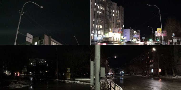 Курганец заметил, что не на всех улицах в центре города горят фонари