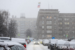 Утренний снегопад. Челябинск, снегопад, автотранспорт, мэрия челябинска