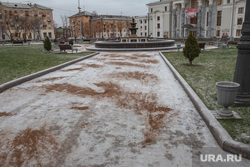 Гололед, ледяной дождь в Перми., гололед, ледяной дождь, Тротуары