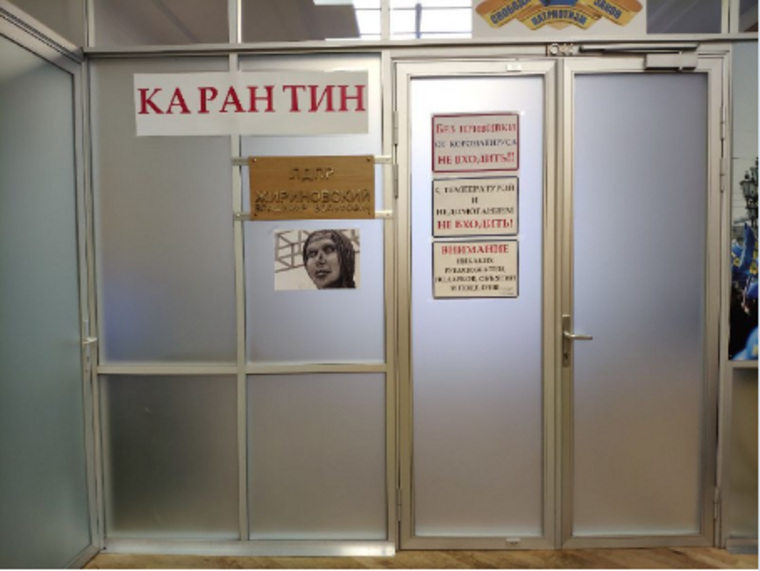 Владимир Жириновский решил повесить фото памятника Аленке на дверях своей приемной