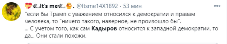 Некоторые пользователи соцсетей считают, что Кадыров не уважает западную демократию