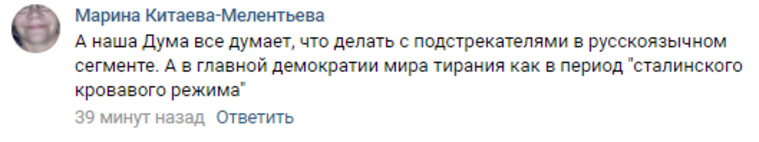 Часть пользователей сравнивает российскую и американскую демократию