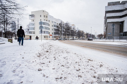 Виды Екатеринбурга, тротуар, снег, зима, город екатеринбург