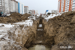 Ремонтные работы на ул. Мальцева. Курган, зима, жкх, траншея, ремонт дороги, ремонт, стройка