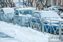 Виды города, зима. Тюмень, машины, автомобили