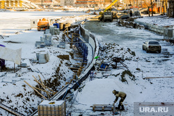 Строительство набережной реки Миасс, возле филармонии. Челябинск, строительство, благоустройство, набережная реки миасс, стройка