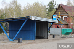 Кладбище Рябково. Курган, автобусная остановка