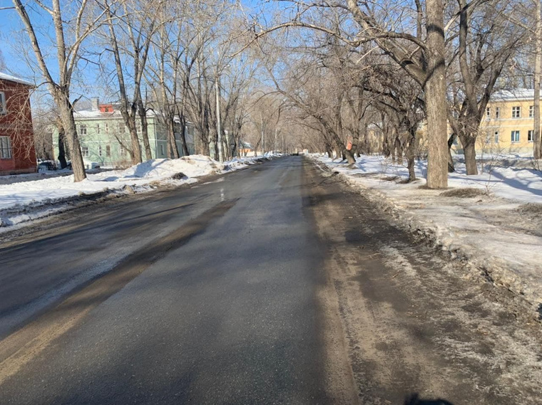 Улица Славянская очищена от снега