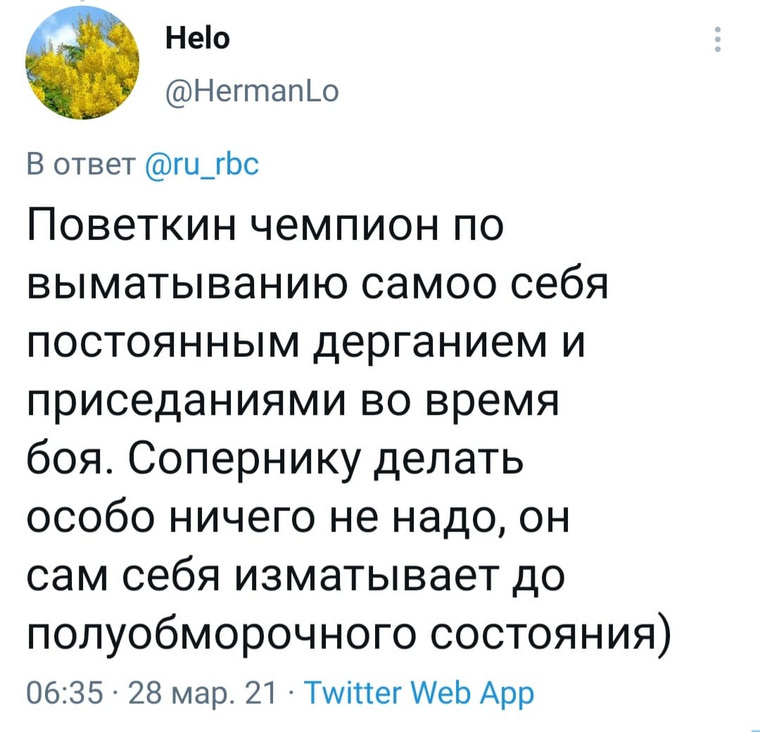 В проигрыше винят самого Поветкина