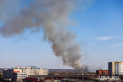 Замороженная стройка СК "Кристалл". Курган, дым, пожар, задымление, огонь
