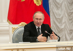 Встреча Владимира Путина с рабочей группой по внесению поправок в Конституцию РФ. Москва, путин владимир
