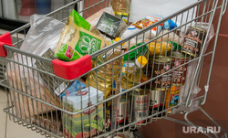 Разное. Курган, тележка с продуктами, продукты питания, благотворительная тележка, продуктовый набор
