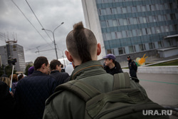 Несанкционированная акция против изменения пенсионного законодательства в Перми, ирокез, панк, субкультура, прическа, молодежь