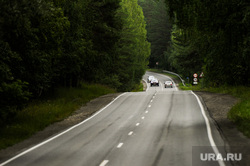 Дорога, трасса. М5. Челябинская область, лес, трасса, дорога, автотранспорт, автомобильная дорога, поворот дороги