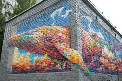 В городе появилось первое граффити, выполненное в 3D-технике