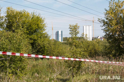 Оцепление на месте обнаружения Насти Муравьевой. Тюмень, старое фото, полиция, полицейское оцепление