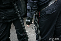 Клипарт "Полиция, доставка подследственного". Москва, полицейский, полиция, спецсредства, наручники, резиновая дубинка