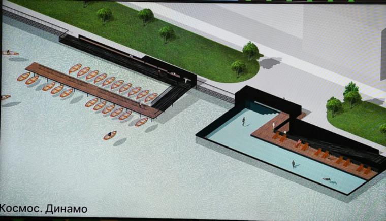 Так, вероятно, будут выглядеть открытый бассейн и лодочная станция