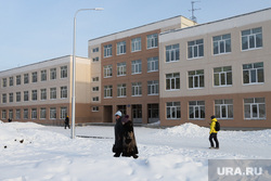 Замороженная стройка стадиона на территории школы №5. Курган, снег, зима, школа 5