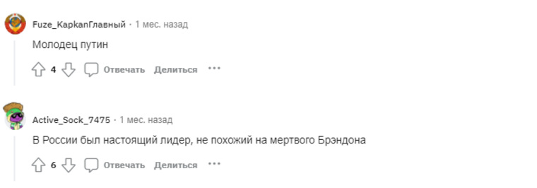Кто-то считает Путина настоящим лидером