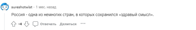 Пользователи считают, что в России есть здравый смысл