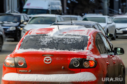 Город после снегопада. Челябинск, сугроб, автомобиль, мазда, город в снегу, дорога, автотранспорт