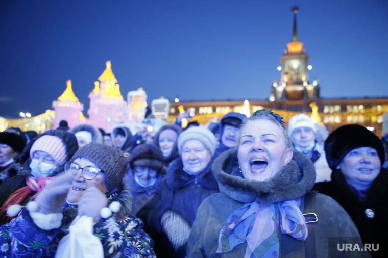 Орлов на открытии ледового городка. Екатеринбург