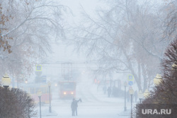 Виды города, снег. Екатеринбург, метель, снегопад