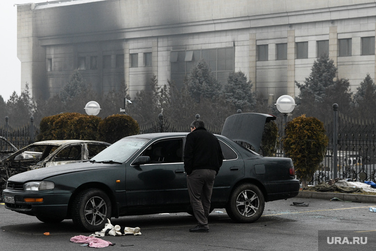 Резиденция президента Казахстана в Алма-Ате после штурма. Алма-Ата, Казахстан