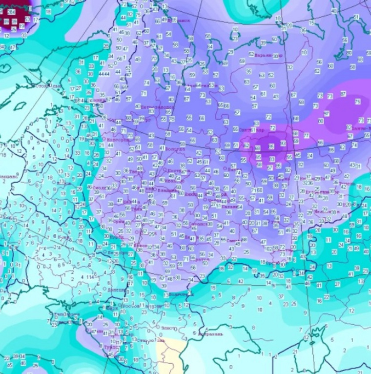 Россию занесло снегом