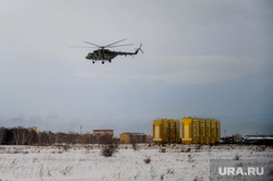 Поездка Алексея Текслера в Южноуральск. Челябинская область, вертолет, ми8