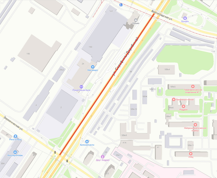 Дорожники перекроют четную сторону улицы Серафимы Дерябиной, от Волгоградской до Зоологической, с 12 февраля по 15 мая 2022 года