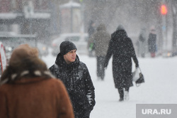 Снегопад. Челябинск, пешеход, снегопад, молодежь