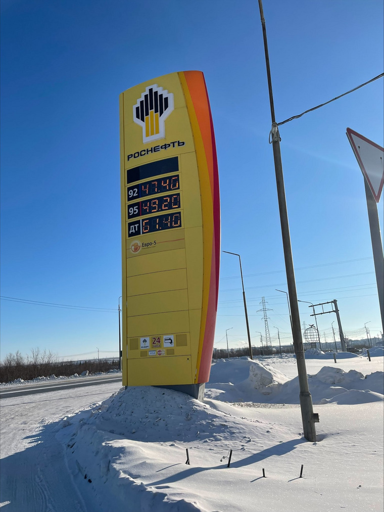 Цены за литр топлива в Салехарде 25 февраля