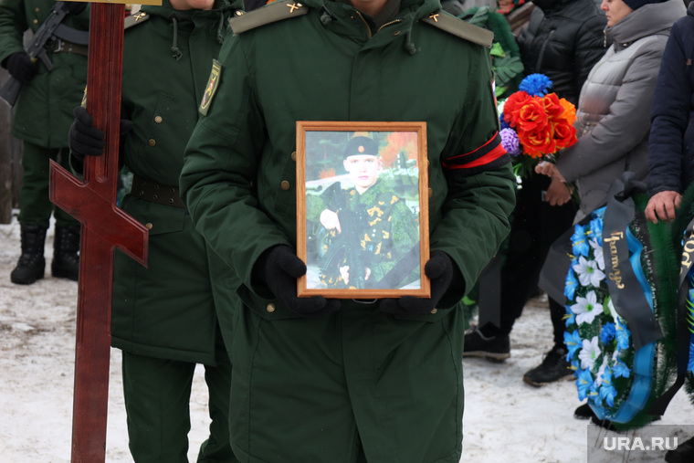 Прощание с военным, погибшим на Украине. Белозерский район