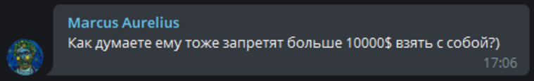 Пользователь Telegram задумался, распространятся ли ограничения на снятие иностранной валюты на Анатолия Чубайса