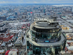 Виды Екатеринбурга, бц высоцкий, смотровая площадка, город екатеринбург, вид сверху, стройка