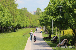 Спальные районы Москвы во время периода самоизоляции. Москва, парк, лето, строгино