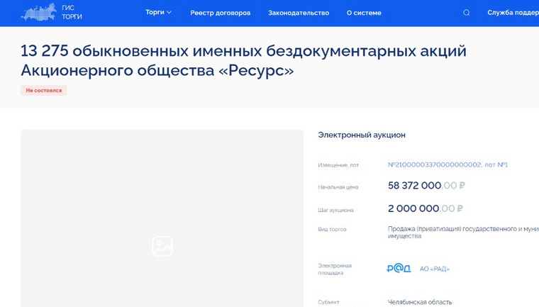 Уставной капитал АО «Ресурс» составляет 13 млн 275 тыс. рублей