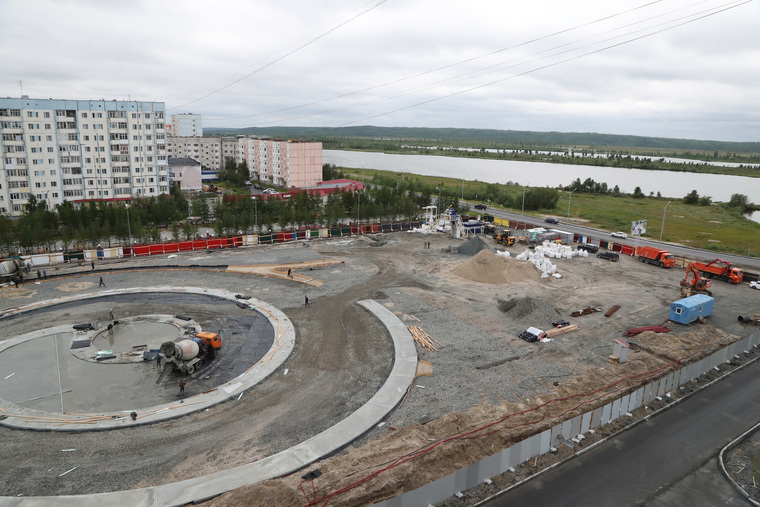Площадь в Надыме строят с 2019 года