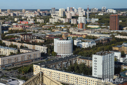 Панорама города. Екатеринбург, гостиница исеть, вид города, город екатеринбург, исеть гостиница
