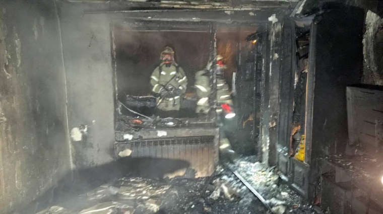 Квартира выгорела полностью