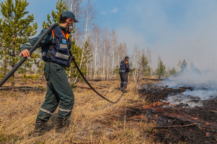 Сложная лесопожарная обстановка сохраняется в Кетовском районе Курганской области
